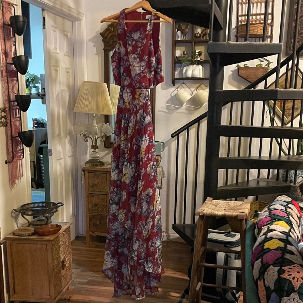 ALI & JAY Floral Maroon Dress